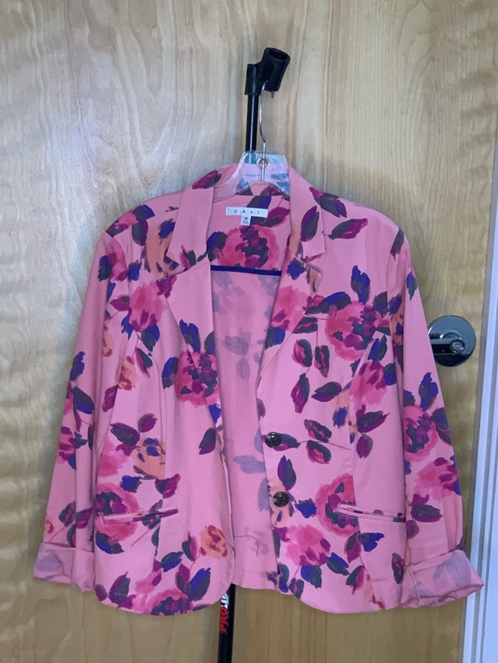 Cabi Floral Pink Blazer Jacket - Picture 2 of 7